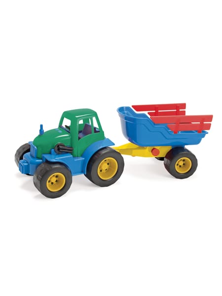 Classic Recycelter Traktor M/Anhänger, Plasträder